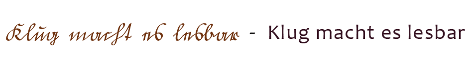 Klug macht es lesbar